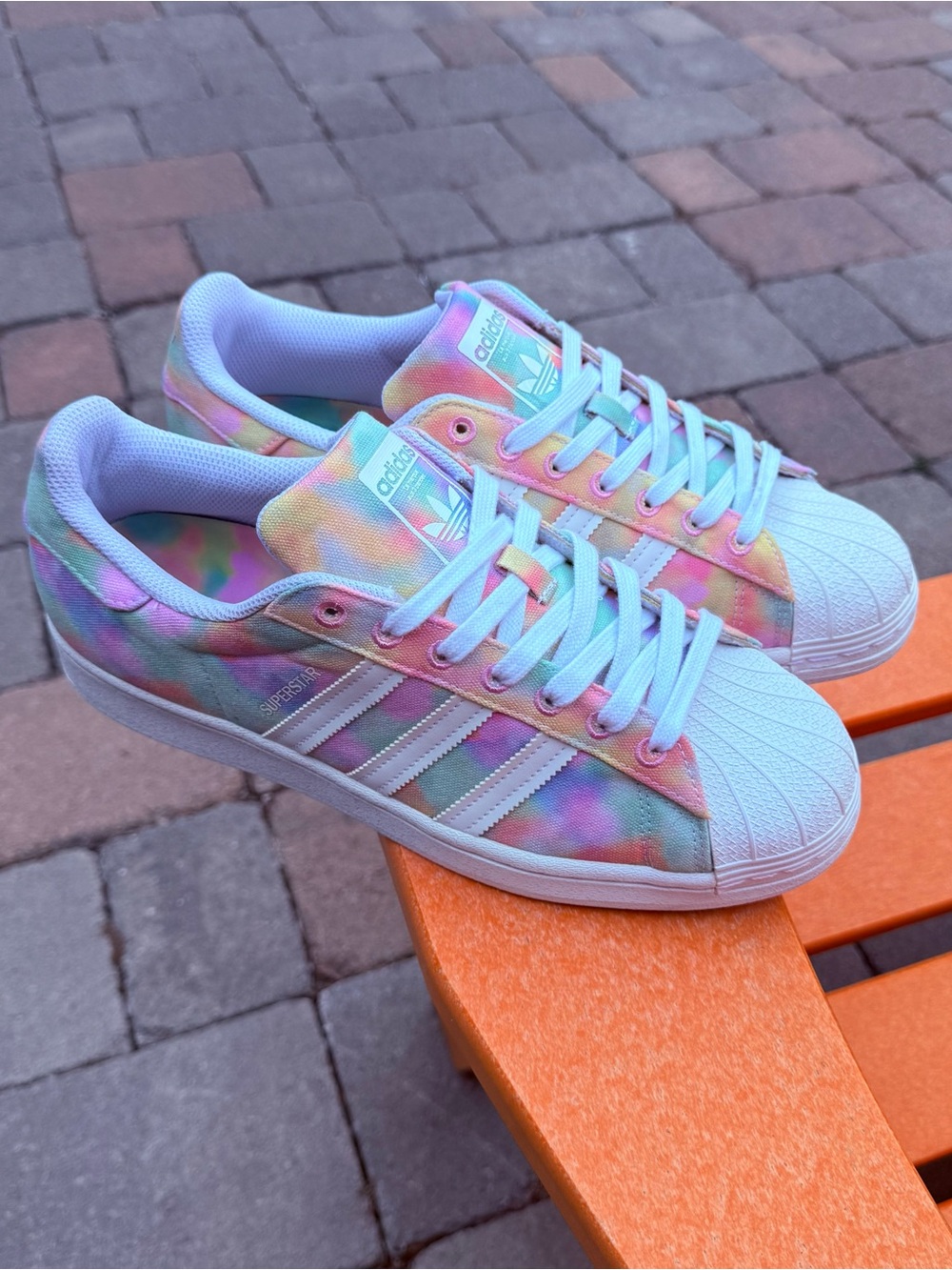 Women’s adidas Superstar Tie Dye Multicolor/White Low Top Shoes - FY1268 Sz 10.5